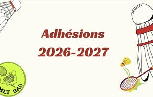 Adhésions Saison 2026/2027
