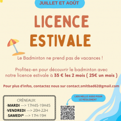 Licence estivale 2026